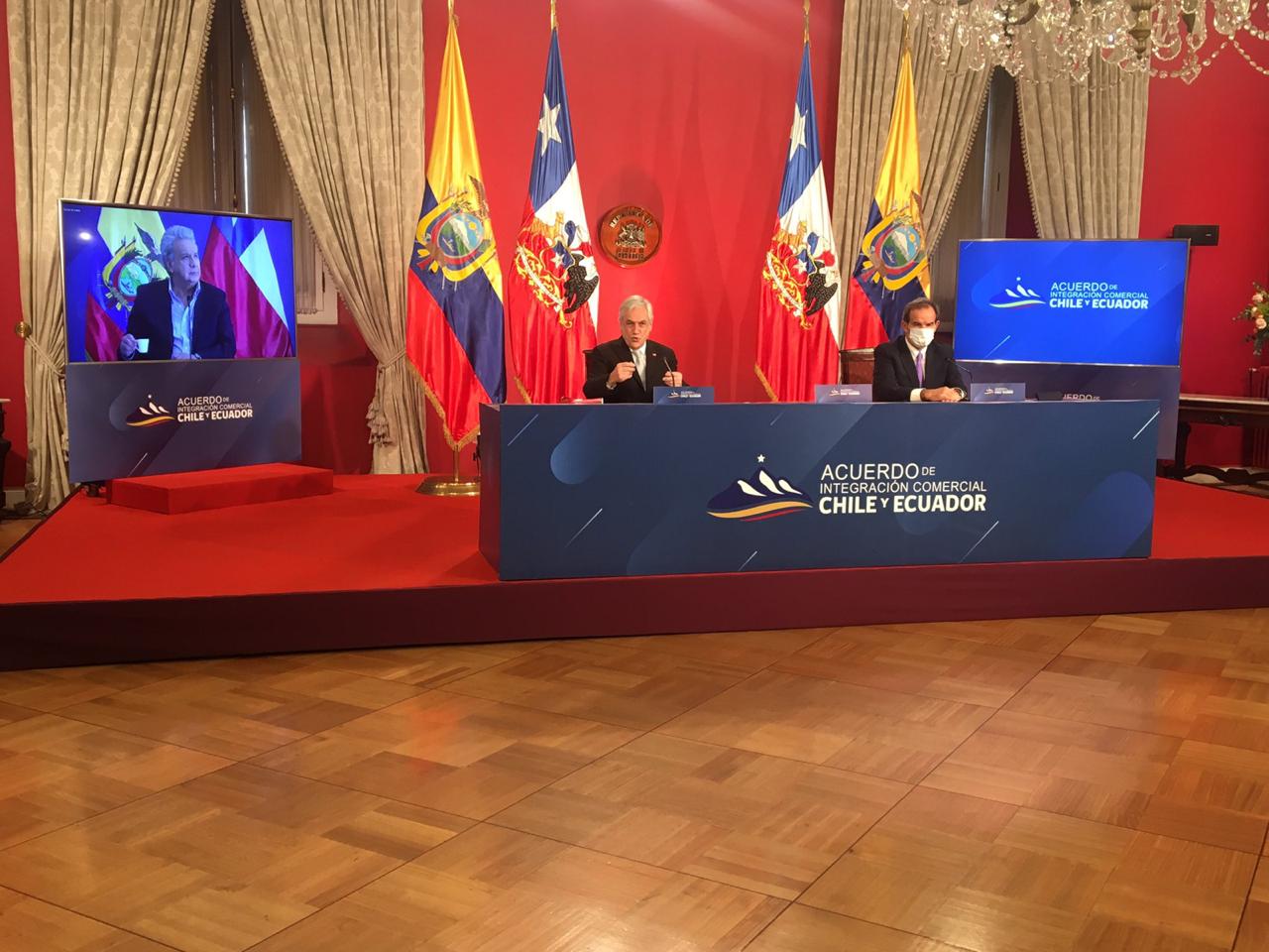 PRESIDENTES DE CHILE Y ECUADOR FIRMAN TRATADO DE LIBRE COMERCIO QUE GENERARÁ BENEFICIOS A EXPORTADORES Y MIPYMES