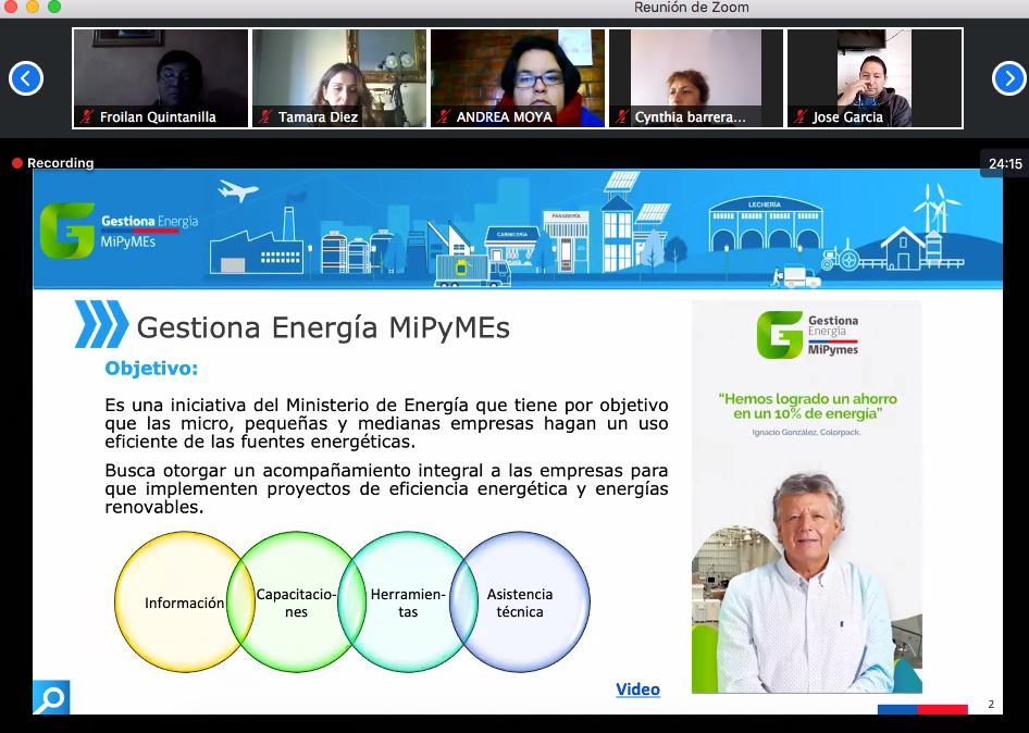 Mipymes de OHiggins se capacitaron en Taller del Programa Gestiona Energia 2020 2