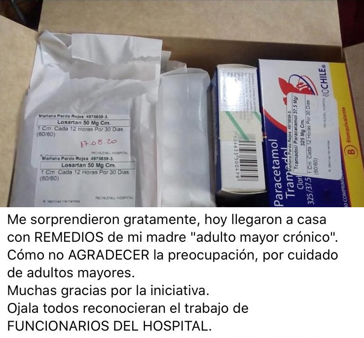 Ante Covid 19 .El compromiso de Hospital Pichilemu para entregar medicamentos a los pacientes