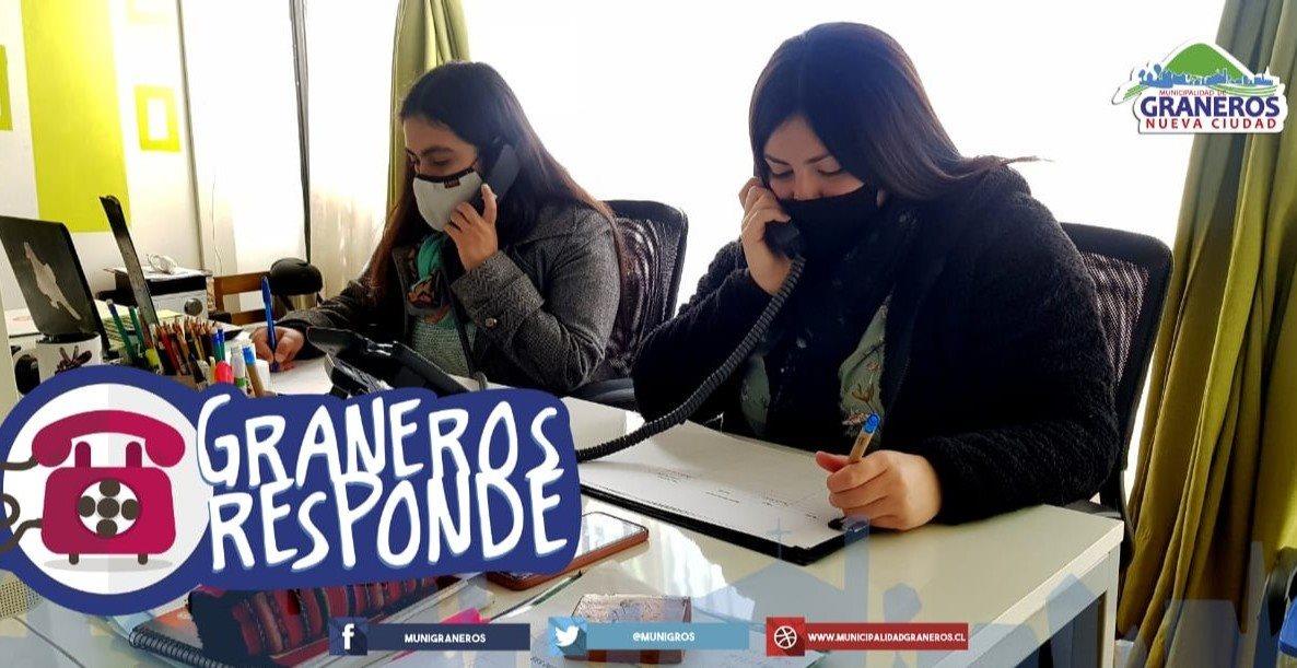 GRANEROS RESPONDE FONO DISPONIBLE PARA CONSULTAS MUNICIPALES EN MEDIO DE LA PANDEMIA