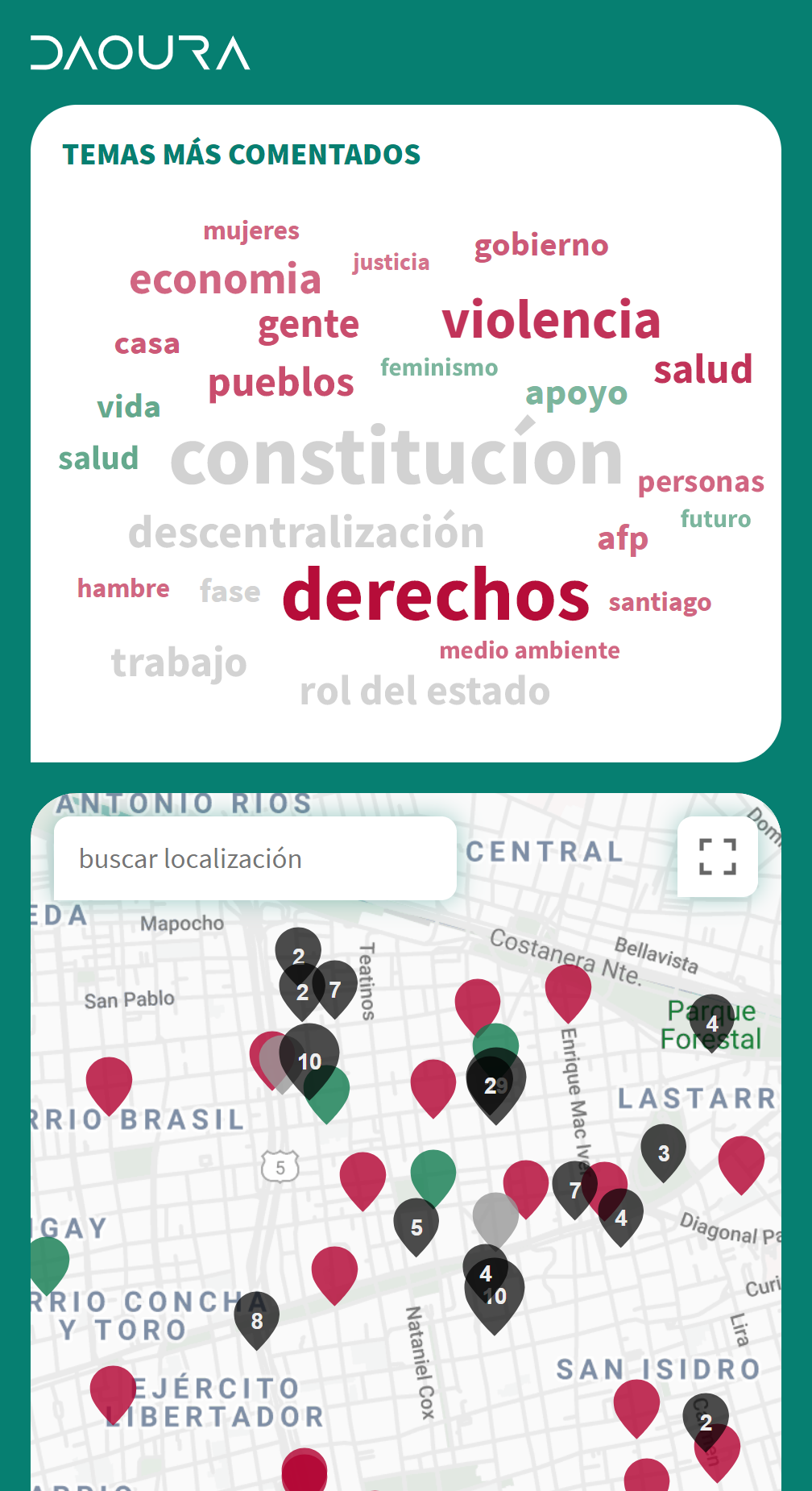 Plataforma gratuita de interacción ciudadana promueve debate digital sobre la nueva constitución daoura citizens screenshot 03