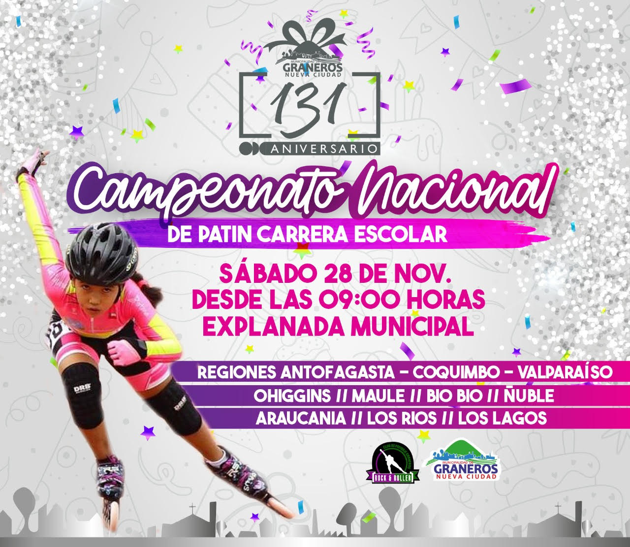 EN GRANEROS SE REALIZARÁ EL CAMPEONATO NACIONAL DE PATÍN ESCOLAR 2