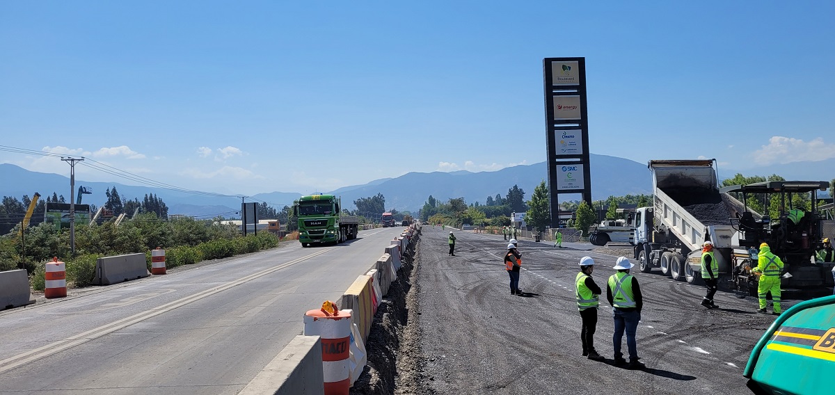 SEREMI MOP OHIGGINS REALIZÓ INSPECCIÓN A LAS OBRAS DE PAVIMENTACIÓN DE LA CARRETERA EL COBRE. 2. Carretera El Cobre