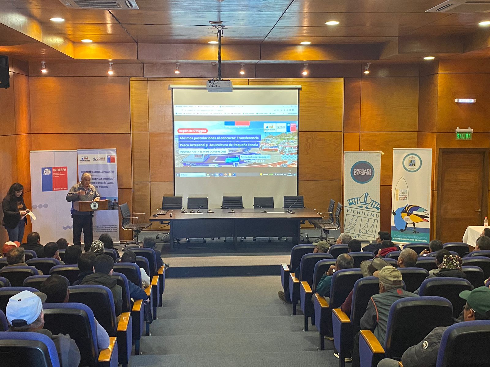 IMPULSO A LA PESCA ARTESANAL GOBIERNO REGIONAL DE OHIGGINS E INDESPA ABREN CONVOCATORIA POR 350 MILLONES PARA SECTOR PESQUERO Y ACUICULTOR DE PEQUEÑA ESCALA Lanzamiento concurso OHiggins