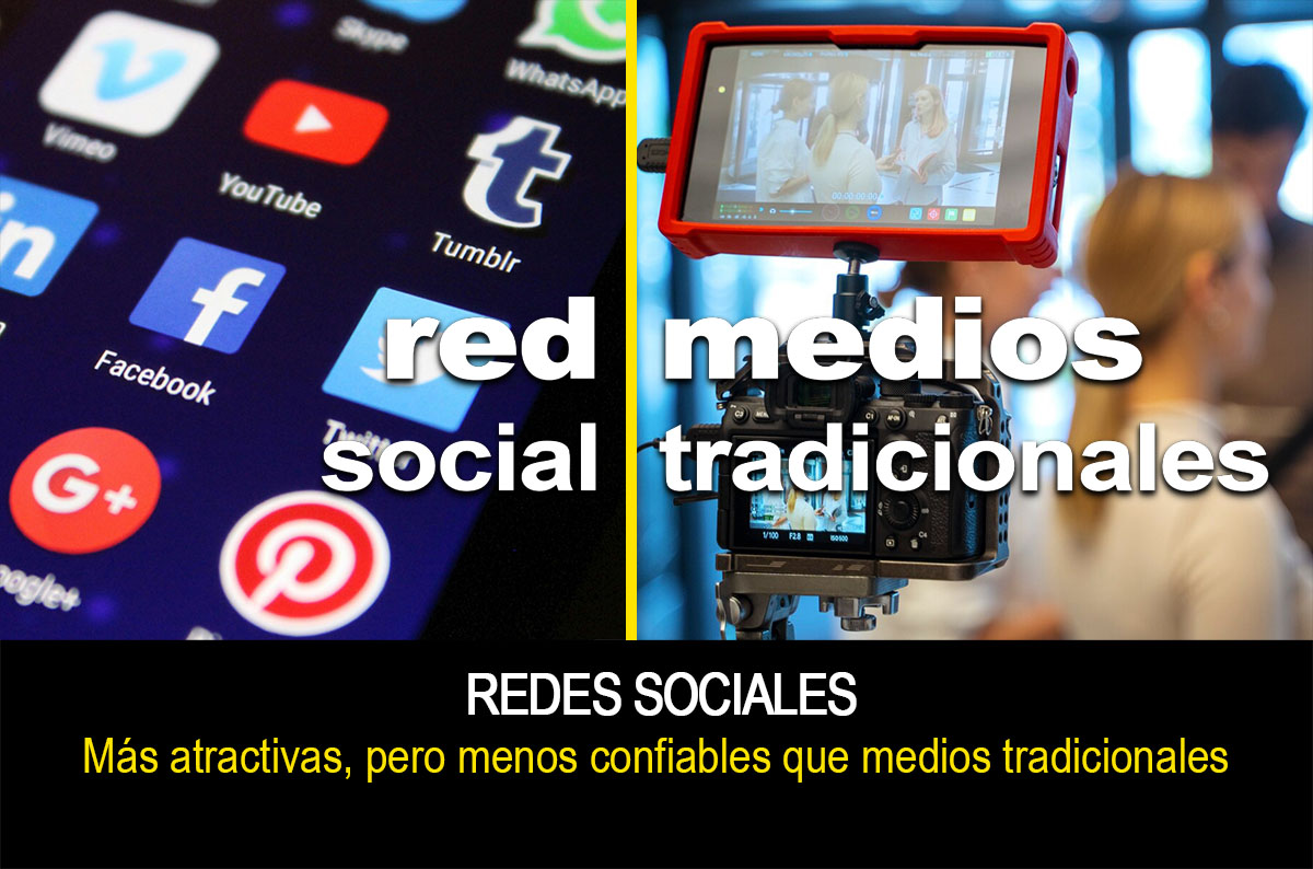 REDES SOCIALES MÁS ATRACTIVAS PERO MENOS CONFIABLES QUE MEDIOS TRADICIONALES