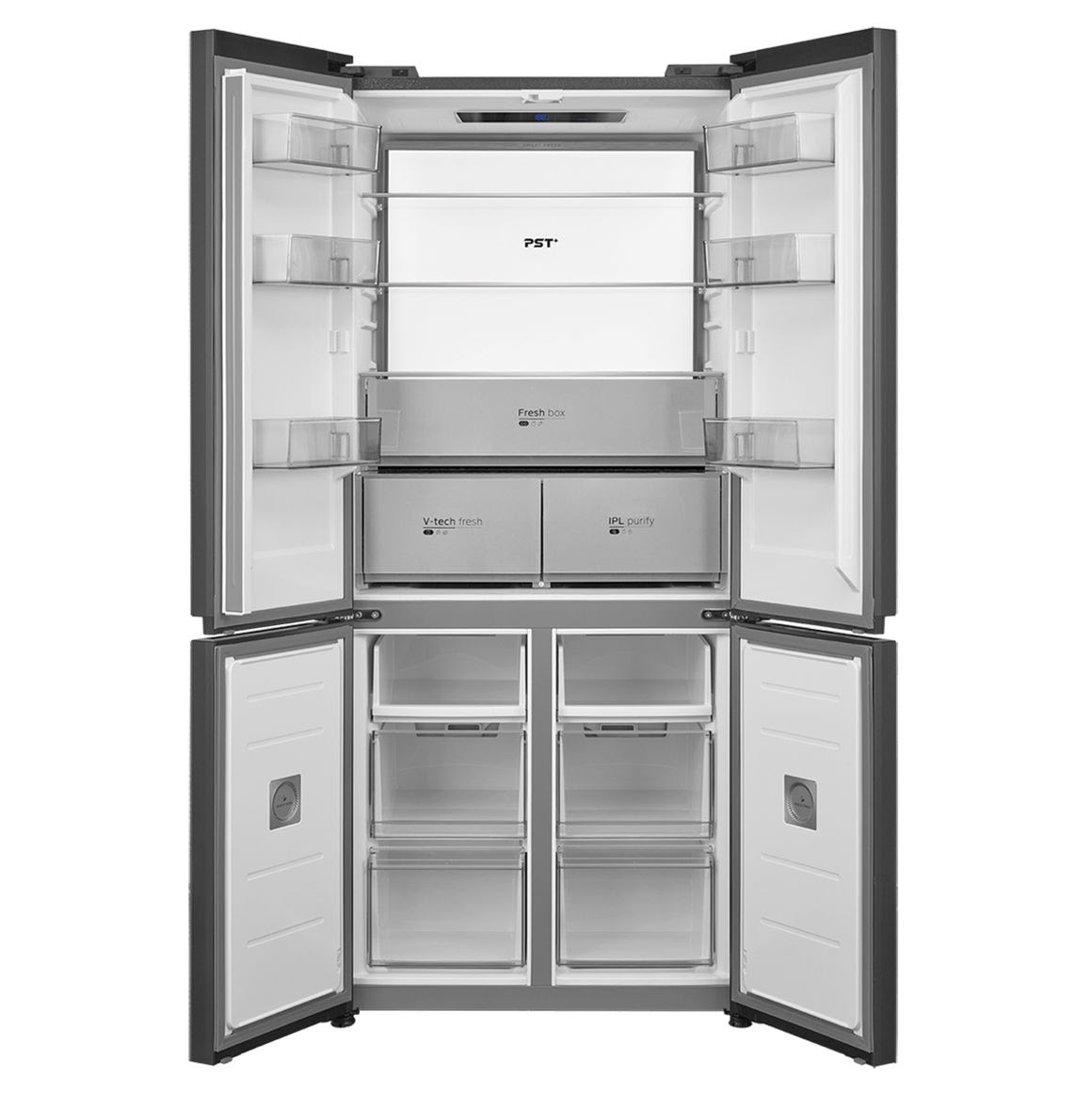 LanzamientoRefrigeradoresMideaPerfectFITVF cajon refrigerador 4 puertas