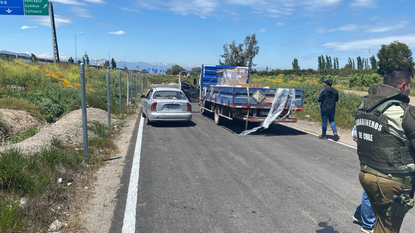 DESPLIEGUE DE PLAN CANDADO DETIENEN A 3 SUJETOS EN FLAGRANCIA TRAS ROBO A CAMIÓN DE QUÍMICOS EN LA COMUNA DE RANCAGUA 2
