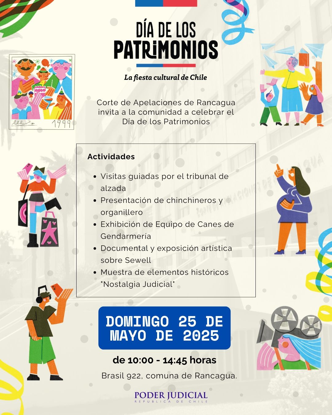 Corte de Rancagua abrirá sus puertas en el Día de los Patrimonios con actividades culturales exposición sobre Sewell y exhibición de canes de Gendarmería 1